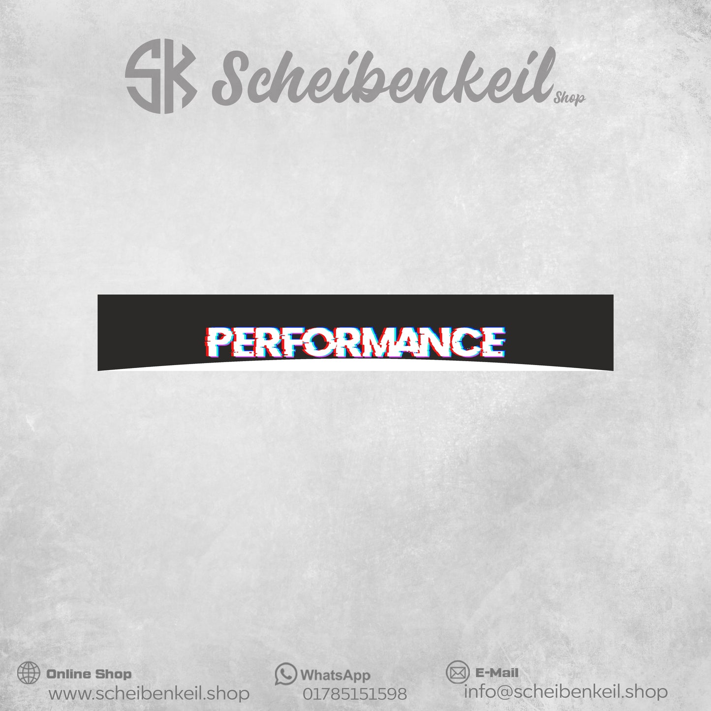 Performance Glitch Style Scheibenkeil - Digitaldruck Folie - Universal