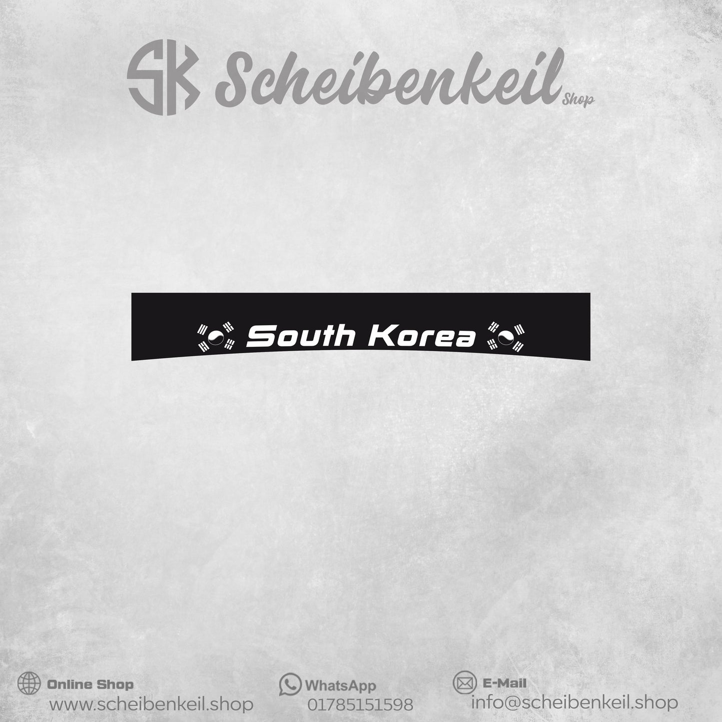 South Korea Style Scheibenkeil - Premium Folie schwarz matt - Universal