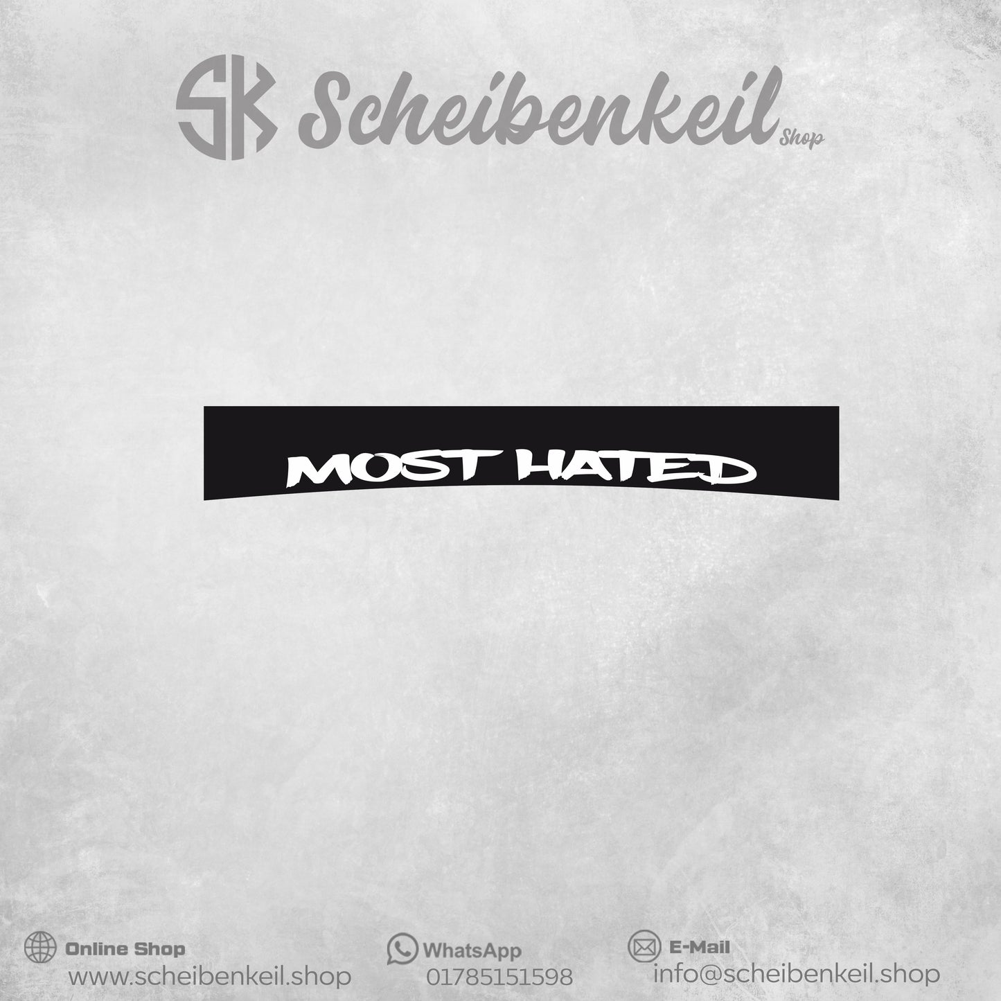 MostHated Scheibenkeil Premium Folie - Universal - Schwarz matt